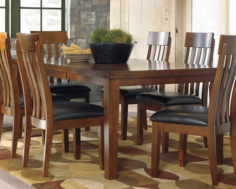 Ralene Medium Brown Dining Extension Table front view