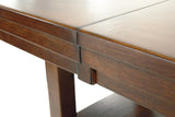 Close-up of table finish detail