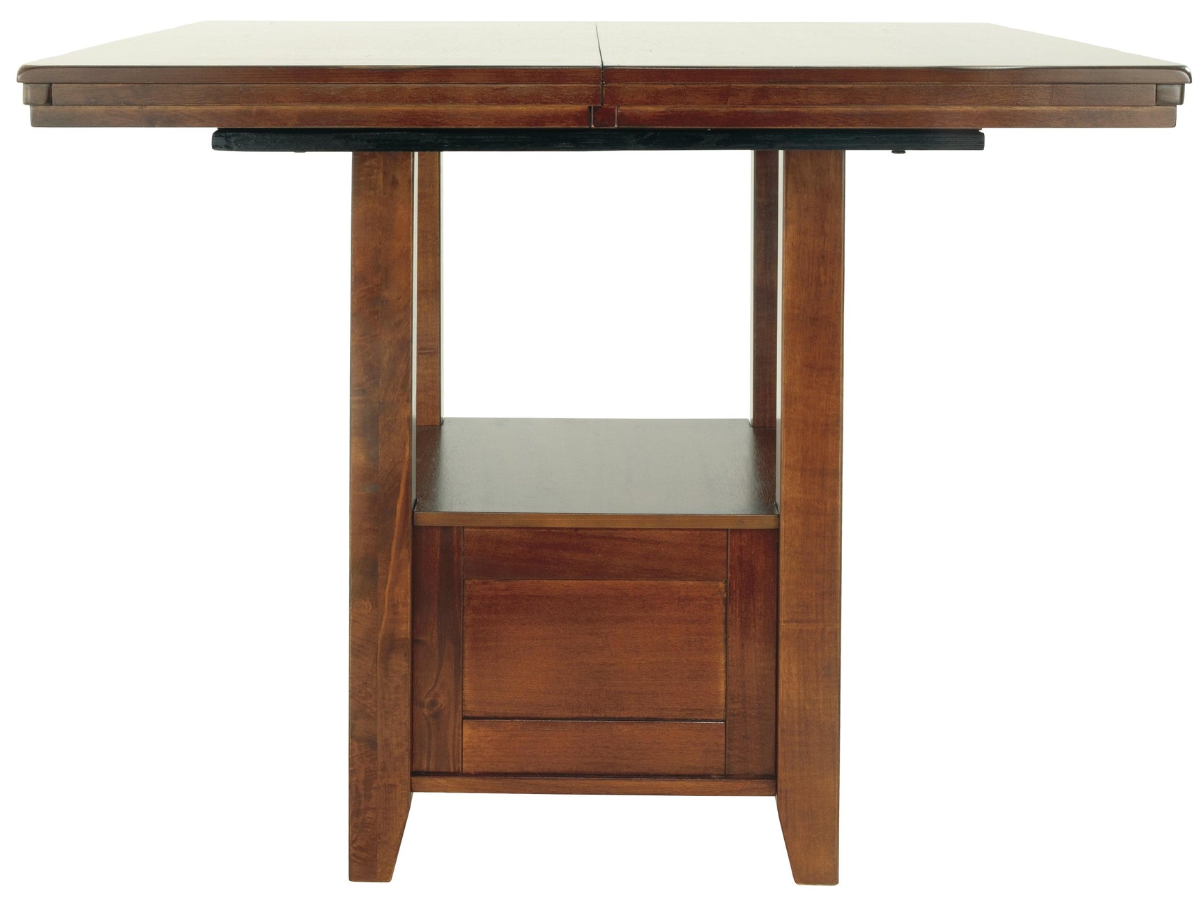 Head-on view of Ralene table without extension