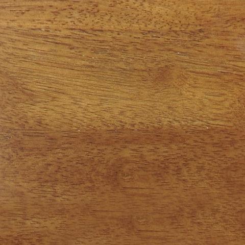 Close-up of distressed medium brown wood finish