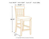 Haddigan Dark Brown Counter Height Bar Stool - Ella Furniture