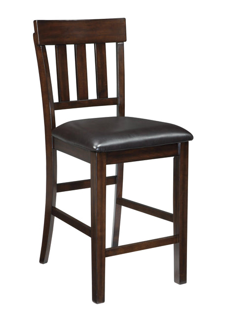 Haddigan Dark Brown Counter Height Bar Stool side view