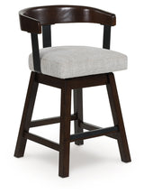 Close-up of Haddigan barstool upholstery and cushioned seat
