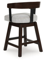 Swivel feature of Haddigan counter height barstool
