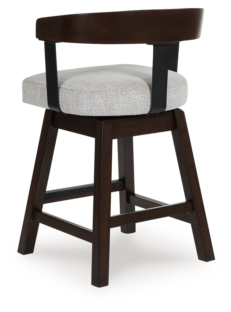 Swivel feature of Haddigan counter height barstool
