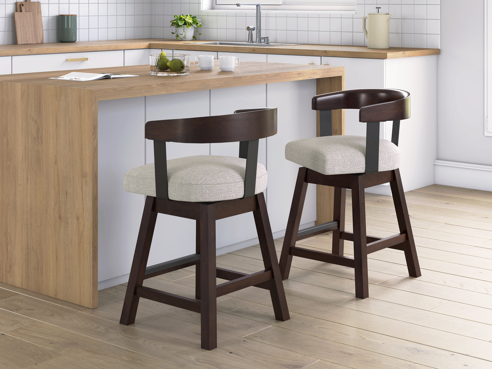 Haddigan Dark Brown Counter Height Barstool