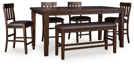 Side view of Haddigan dark brown dining table leaf detail