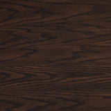 Haddigan bench dark brown oak finish close-up