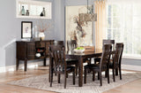 Close-up of leg base and finish on Haddigan dining table