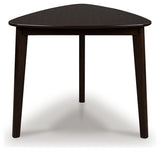 Side view of Mallenette Merlot Dining Table