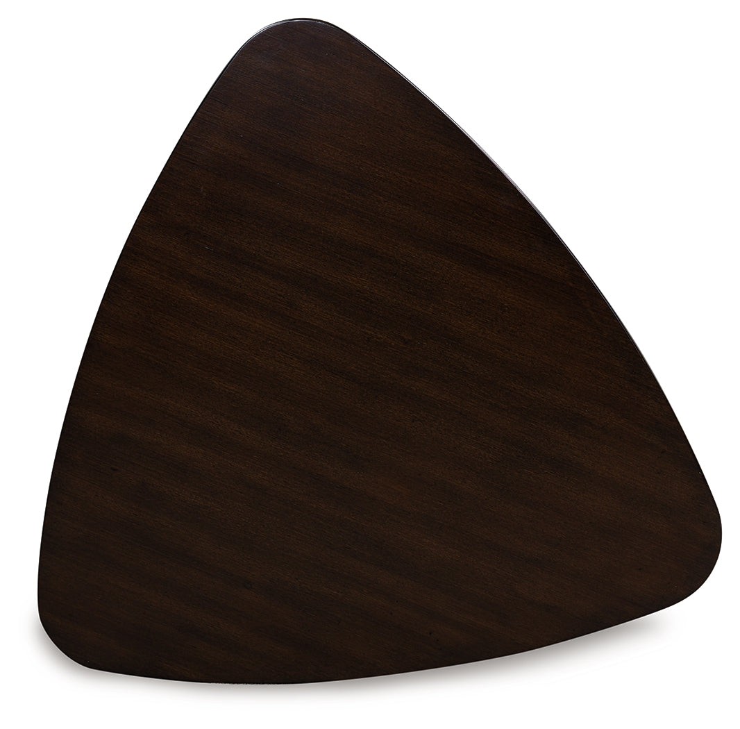 Top view of Mallenette Merlot Dining Table