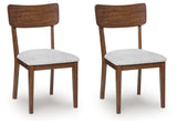 Tameride Dining Chair side view showing wood veneer backrest