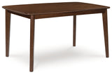 Side view of Tameride dining table and chairs