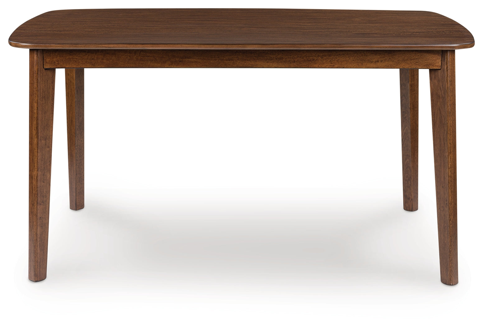 Head-on view of Tameride dining table