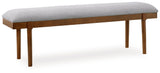 Lyncott Upholstered Dining Bench front view