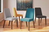 Lyncott Gray Brown Dining Chair group with other chairs
