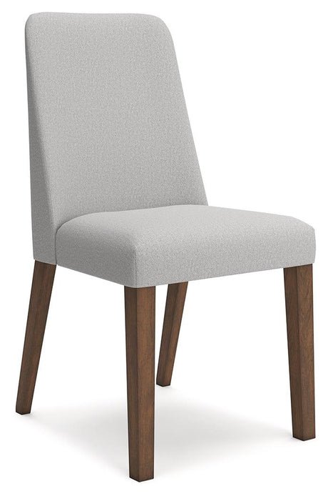 Lyncott Gray Brown Dining Chair side profile