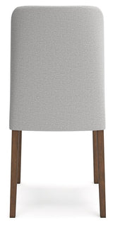 Lyncott Gray Brown Dining Chair angled front side