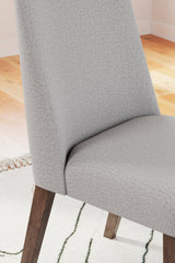 Lyncott Gray Brown Dining Chair close-up detail