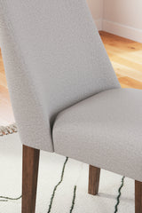 Lyncott Dining Table with 4 Chairs in gray and brown finish, front view
