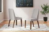 Lyncott Gray Brown Dining Chair styled room setting