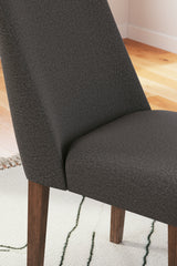 Lyncott Charcoal and Brown dining set with table and 4 chairs