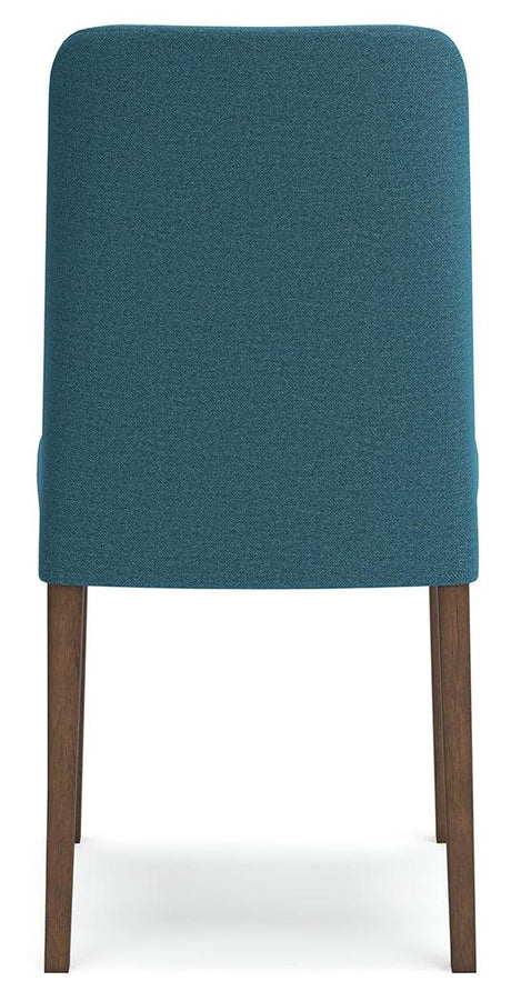 Lyncott Blue and Brown Dining Chair back view