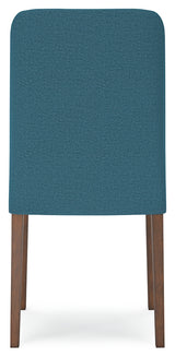 Lyncott Blue and Brown Mid-Century Dining Table and Chairs