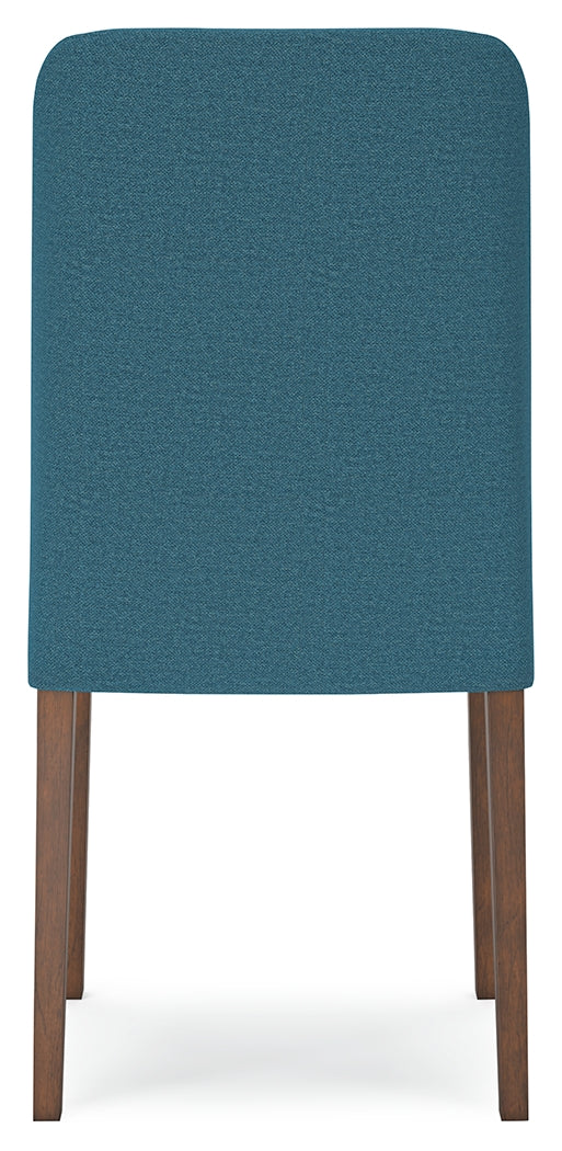 Lyncott Blue and Brown Mid-Century Dining Table and Chairs