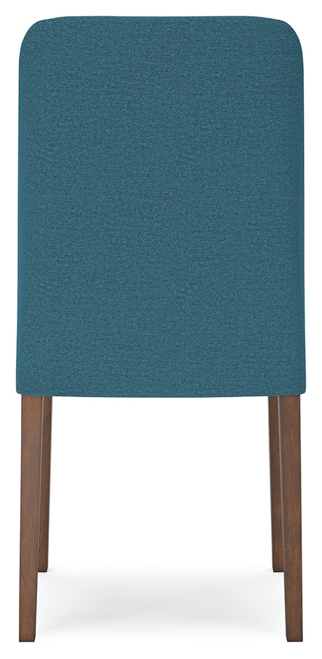 Lyncott Blue and Brown Mid-Century Dining Table and Chairs