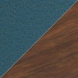 Lyncott Blue and Brown Mid-Century Dining Table and Chairs