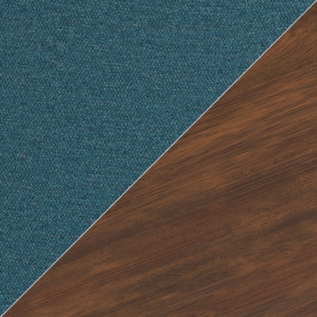 Lyncott Blue and Brown Mid-Century Dining Table and Chairs