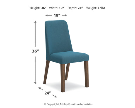Lyncott Blue and Brown Mid-Century Dining Table and Chairs
