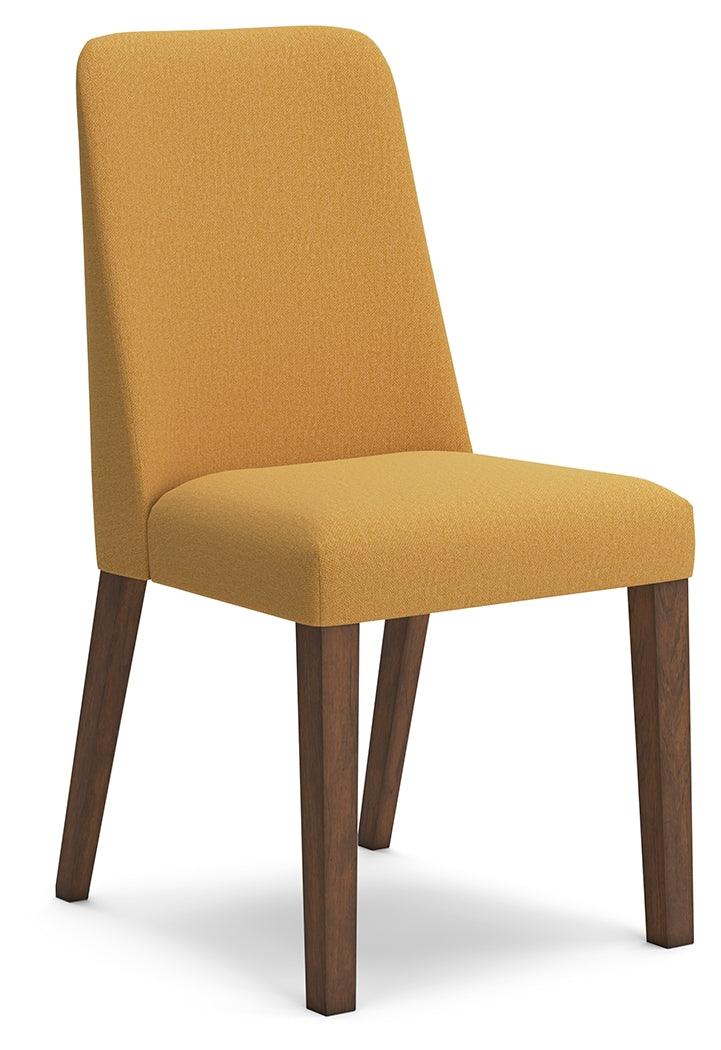 Lyncott Mustard Brown Dining Chair side detail
