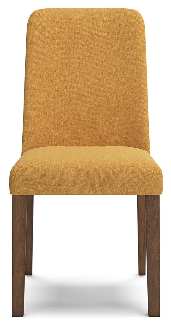 Lyncott Mustard Brown Dining Chair side alternate angle