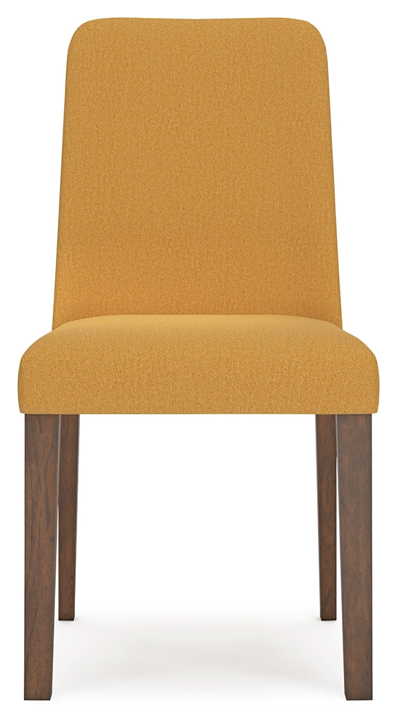 Back view of dining chair with curved design
