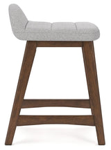 Front and side view of Lyncott counter height bar stool
