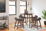 Lyncott bar stool with hardwood legs and footrest