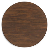 Lyncott Dining Table with 4 Chairs in gray and brown finish, front view