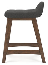 Detailed side view of Lyncott upholstered seat and hardwood frame