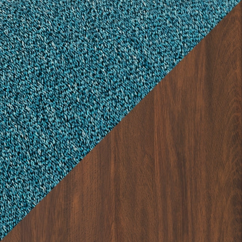 Lyncott Blue and Brown Mid-Century Dining Table and Chairs