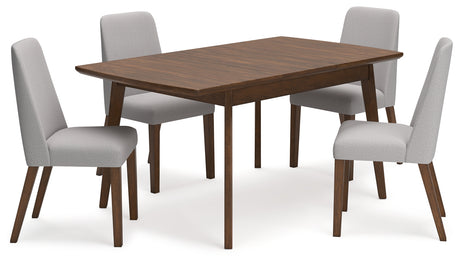 Lyncott Dining Table and Chairs side angle