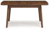 Lyncott Brown Dining Extension Table - head-on view