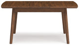 Lyncott Blue and Brown Mid-Century Dining Table and Chairs
