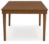 Overhead view of Lyncott Brown Dining Extension Table