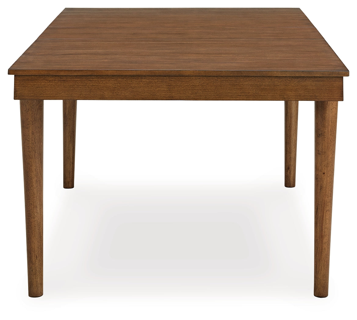 Overhead view of Lyncott Brown Dining Extension Table