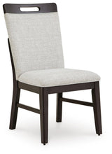Neymorton Dark Grayish Brown Dining Set angled view