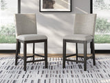 Neymorton Dark Grayish Brown Counter Height Barstool from Decor Furniture
