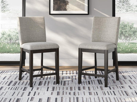 Neymorton Dark Grayish Brown Counter Height Barstool from Decor Furniture