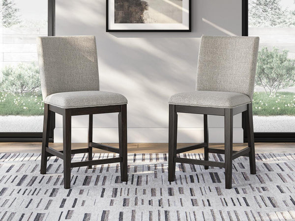Neymorton Dark Grayish Brown Counter Height Barstool from Decor Furniture